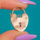 Edwardian 9ct Gold Heart Padlock Pendant