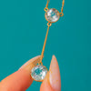 Edwardian 15ct Gold Aquamarine Negligee Drop Necklace - 4.20ct Aquamarine