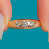 Antique 14ct Gold Flush-Set Old European-Cut Diamond Trilogy Ring, 0.50ct