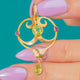 Art Nouveau 9ct Gold Peridot & Ruby Pendant