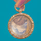 Late Georgian Shaker Locket Pendant - Gold Cased