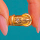 Victorian Chester Assay 18ct Gold Diamond Buckle Ring c.1900, Front of Diamond-set buckle ring