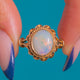 Vintage 9ct Gold Opal Solitaire Ring c.1972, view 1