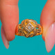 Antique 18ct Gold Diamond Knot Ring c.1858, Diamond and Gold knot front