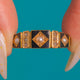 18ct Gold Black Enamel Pearl Diamond Mourning Ring