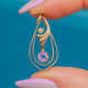 Art Nouveau 9ct Gold Amethyst Pearl Pendant