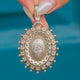 Victorian Aesthetic Silver Star Engraved Locket c.1885, Beaded Edge
