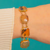 Glowing 19th Century Georgian 9ct Gold Agate Bracelet, c.1820