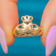 Vintage 9ct Gold Claddagh Ring