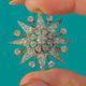 Victorian 2.75ct Diamond Starburst Pendant / Brooch c.1890