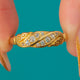 18ct Gold Victorian Diamond Crossover Ring c.1890