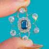Edwardian 18ct Gold Sapphire Diamond Pendant