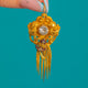 Victorian 18ct Gold Blue Enamel Rock Crystal Tassel Pendant