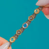 Victorian 18ct Gold and Silver Natural Blue & Yellow Sapphire and Diamond Bracelet c.1890