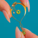 Art Nouveau 9ct Gold Peridot Pearl Lavalier Pendant
