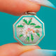 Dainty Antique Silver Holly Flower Silver Charm Attributed to Thomas L Mott