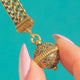 Victorian 15ct Gold Cannetille Orb Fob & Dog Clip