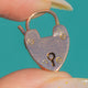 Antique 9ct Gold Heart Padlock Charm