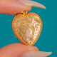 Antique Solid 9ct Gold Puffy Heart Locket c.1909