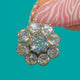 Antique Victorian Old-Cut Paste Flower Charm, 9ct Gold & Silver
