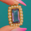 Antique Georgian 15ct Gold Amethyst Natural Pearl Pendant