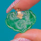 Antique 9ct Gold Chinese Jade Heart Pendant