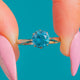 Art Deco Natural Zircon Solitaire Ring, 1.50ct