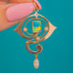 RARE Art Nouveau 9ct Gold Opal Question Mark Drop Pendant