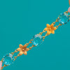 Bright 9ct Gold Zircon Floral Bracelet, 30.00ct