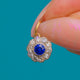 18ct Gold & Platinum Sapphire Diamond Cluster Charm