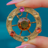 Victorian 9ct Gold Scottish Citrine & Paste Pendant