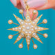 Victorian 18ct Gold Pearl Starburst Pendant, Locket Back