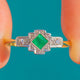 Art Deco 18ct Gold & Platinum Emerald Engagement Ring