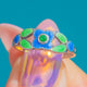 Pretty 1920's Pastel Enamel Bernard Instone Flower Ring