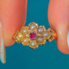 Victorian 15ct Gold Ruby Pearl 