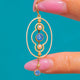 Edwardian 15ct Gold Sapphire & Pearl Openwork Drop Pendant