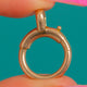 Large Antique 9ct Gold Bolt-Ring Clasp, 12mm Diameter