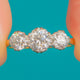 18ct Gold Old European-Cut Diamond Trilogy Ring, 1.22cts Diamonds