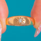 Antique 18ct Gold Diamond Gyspy Stacking Ring