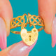 9ct Gold Celtic Knot Padlock Ring