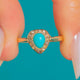 9ct Gold Turquoise Diamond Heart Ring