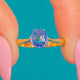 18ct Gold 1.75ct Cornflower Blue Sapphire Solitaire Ring