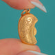 Antique 9ct Gold Engraved Lucky Bean Charm c.1907